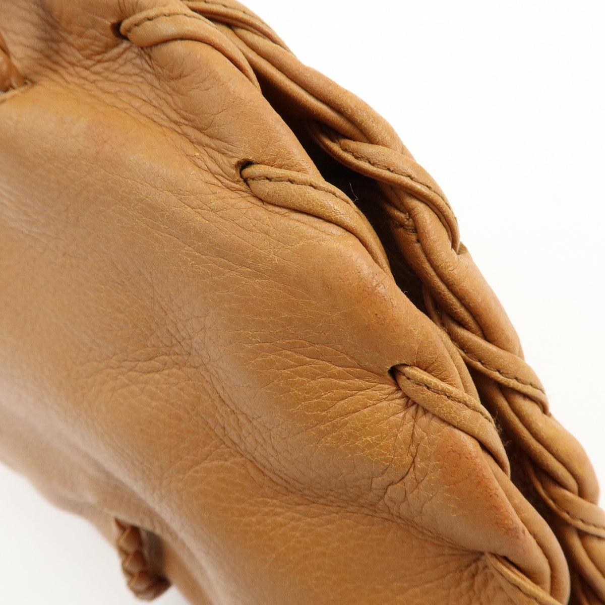 BOTTEGA VENETA Intrecciato Leather Shoulder Bag Hand Bag Brown