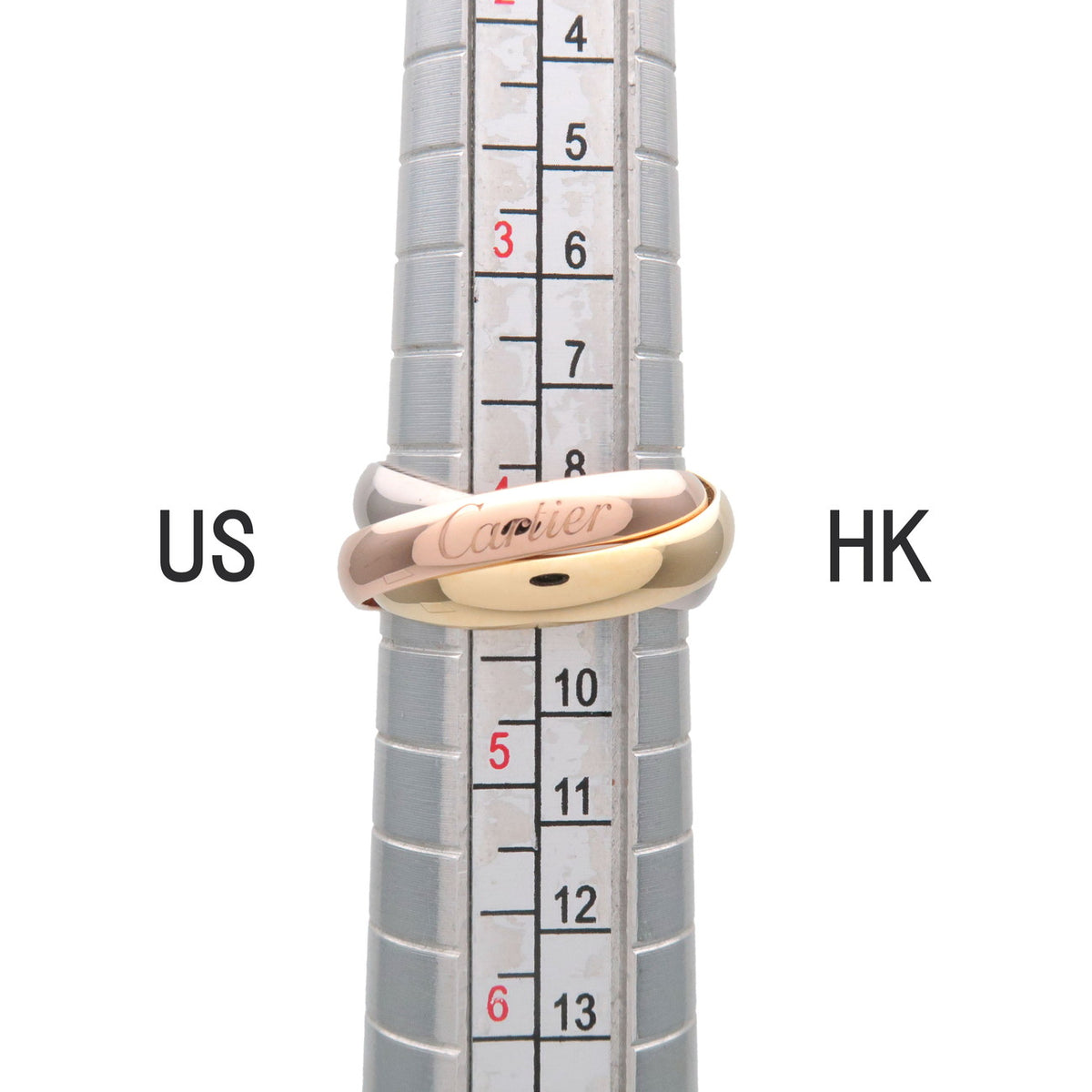 Cartier Trinity Ring MM K18 750YG/WG/PG #47 US4 EU47 HK8.5