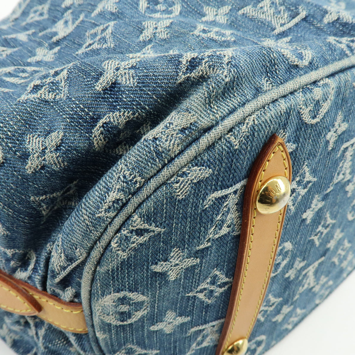 Louis Vuitton Monogram Denim XL Shoulder Bag Tote Bag Blue M95515