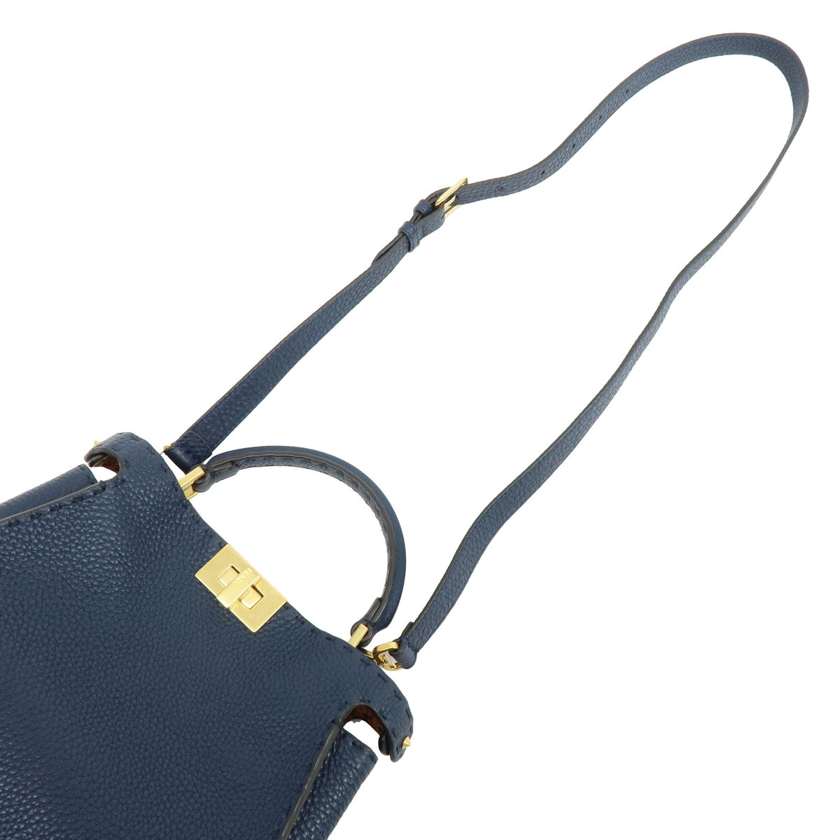 FENDI Peekaboo Selleria Iconic Essentially Leather 2Way Hand Bag 8BN302