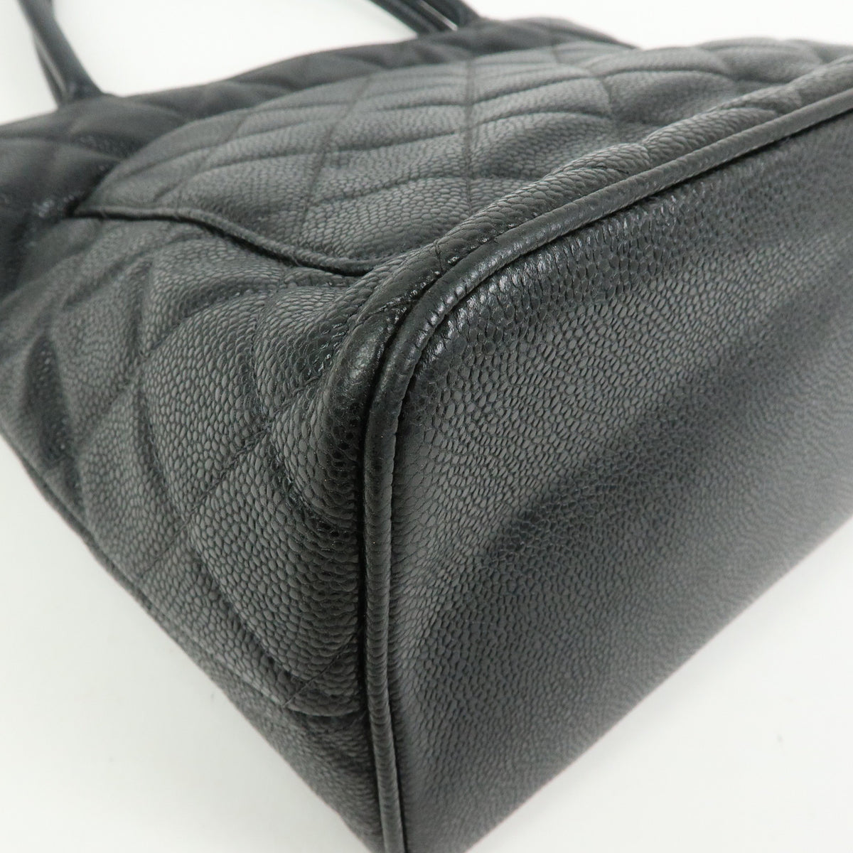 CHANEL Matelasse COCO Mark Medallion Tote Bag Hand Bag Black A01804