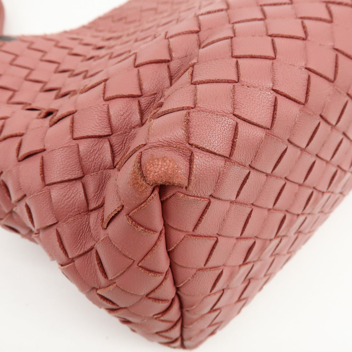 BOTTEGA VENETA Intrecciato Leather Hand Bag Shoulder Bag Pink