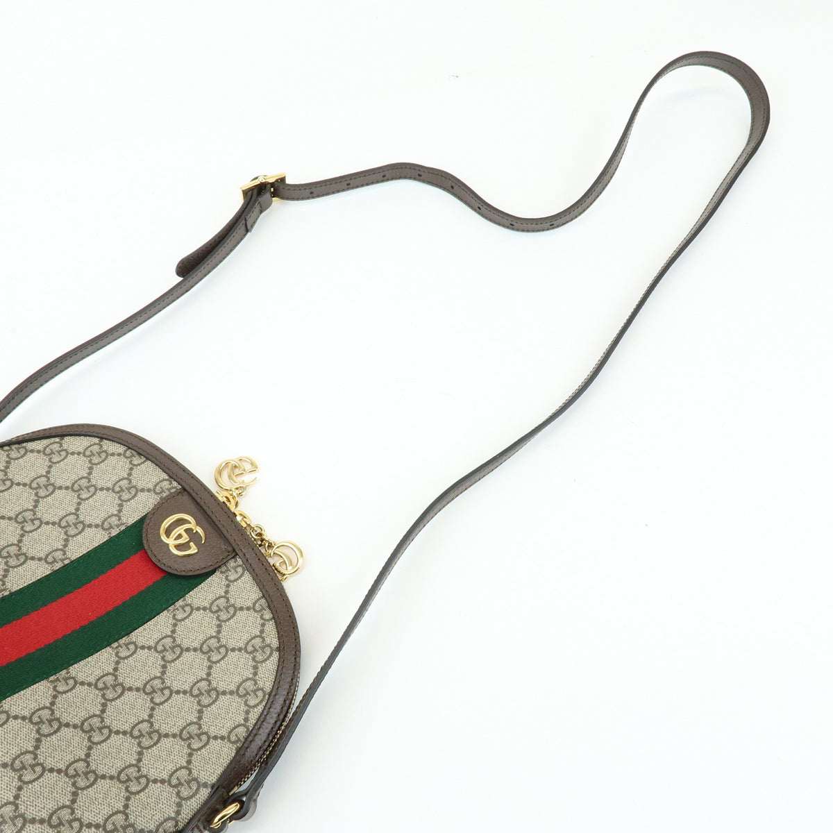 GUCCI Ophidia Sherry Double G GG Supreme Leather Shoulder Bag 499621