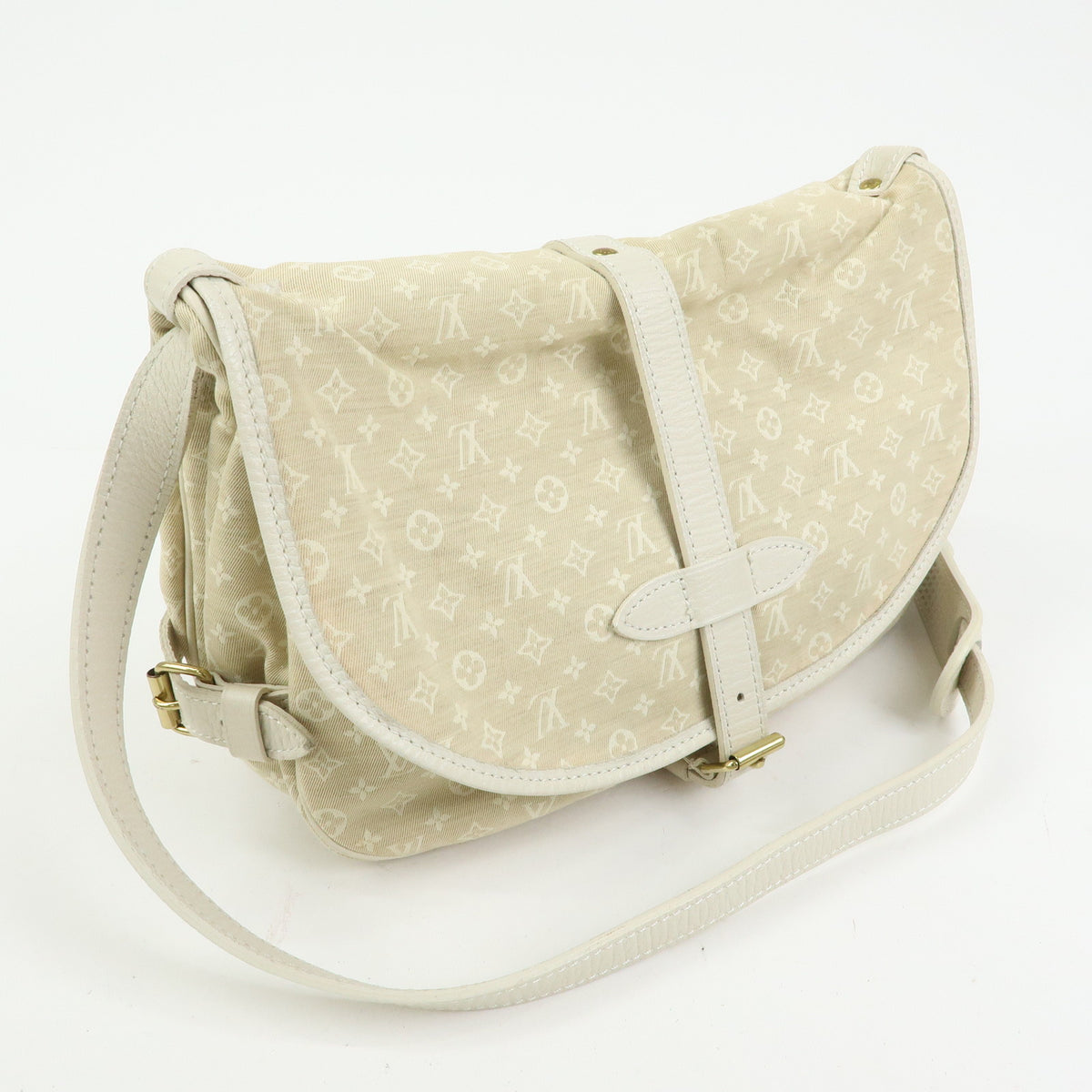 Louis Vuitton Monogram Mini Lin Saumur 30 Shoulder Bag Dune M95314