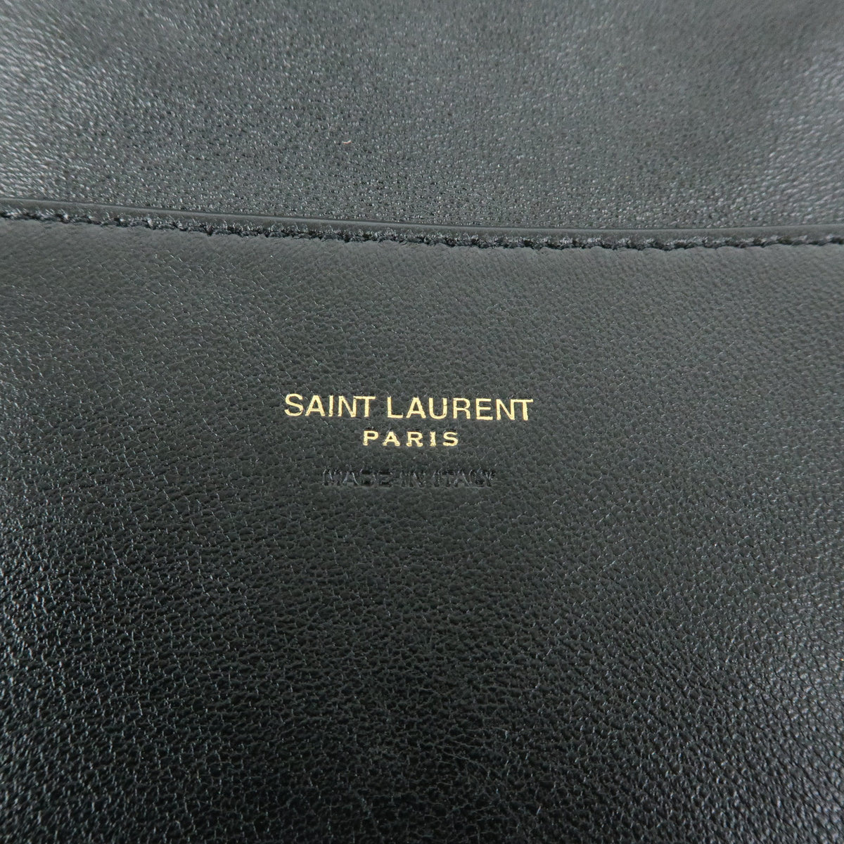 SAINT LAURENT PARIS Cassandra Kate Leather Chain Shoulder Bag Black