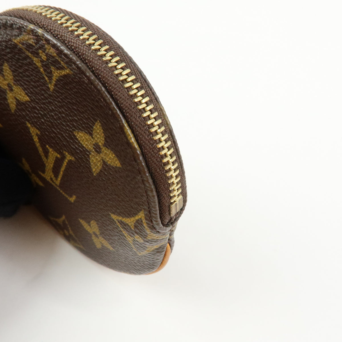 Louis Vuitton Monogram Porte Monnaie Rond Coin Case Brown M61926