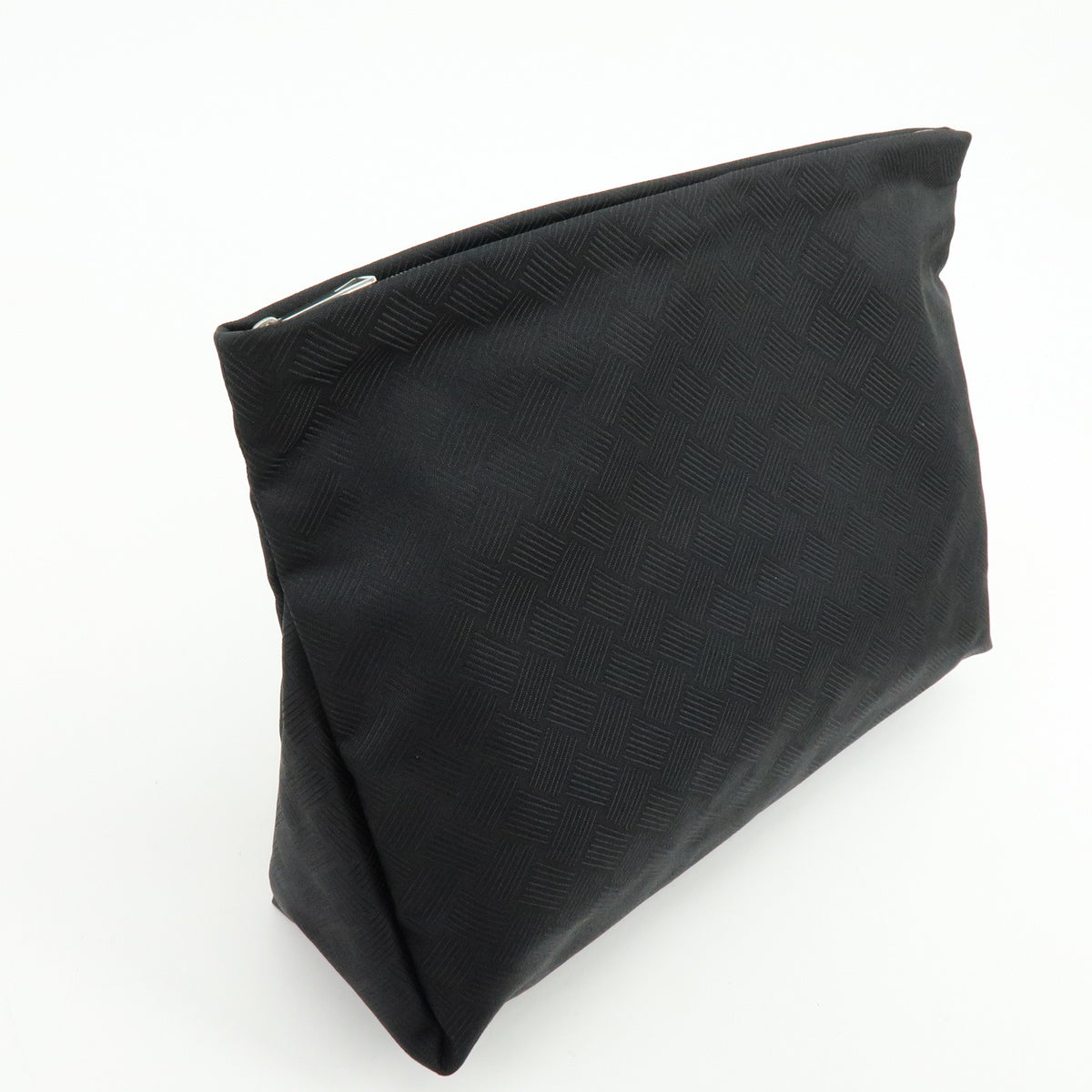 BOTTEGA VENETA Intorecciato Nylon Clutch Bag Flat Pouch Black