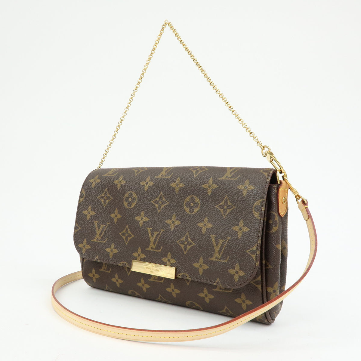Louis Vuitton Monogram Favorite MM Shoulder Bag Brown M40718