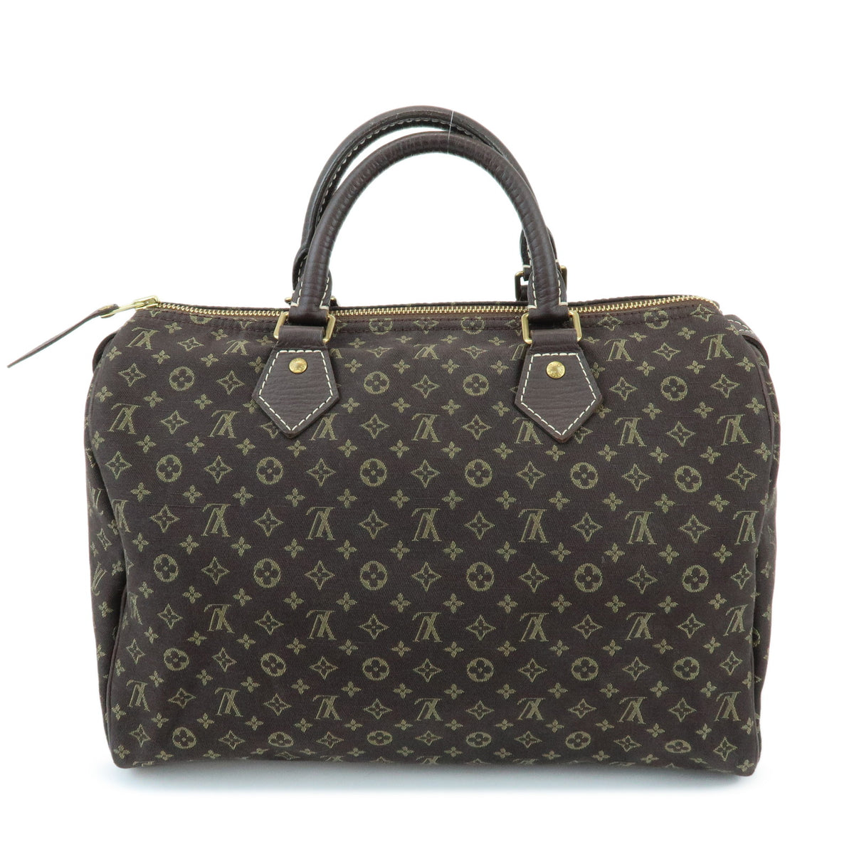 Louis Vuitton Monogram Mini Lin Speedy 30 Boston Bag Ebene M95224