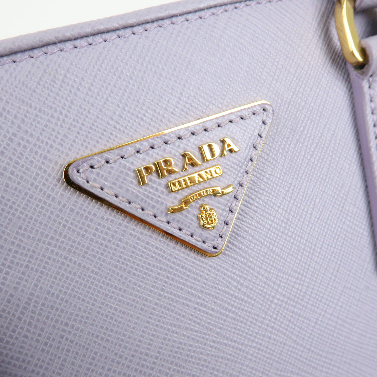 PRADA Triangle Logo Promenado Saffiano Leather 2Way Bag  Purple BN2567