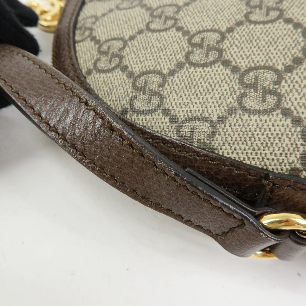 GUCCI Ophidia Sherry Double G GG Supreme Leather Shoulder Bag 499621