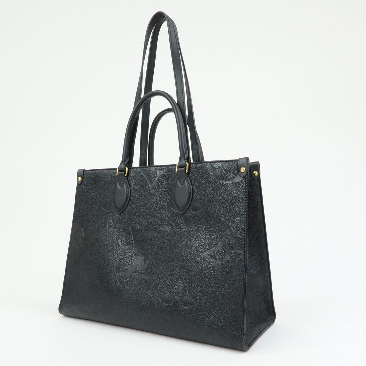 Louis Vuitton Monogram Empreinte On The Go MM 2Way Tote Bag Noir M45595