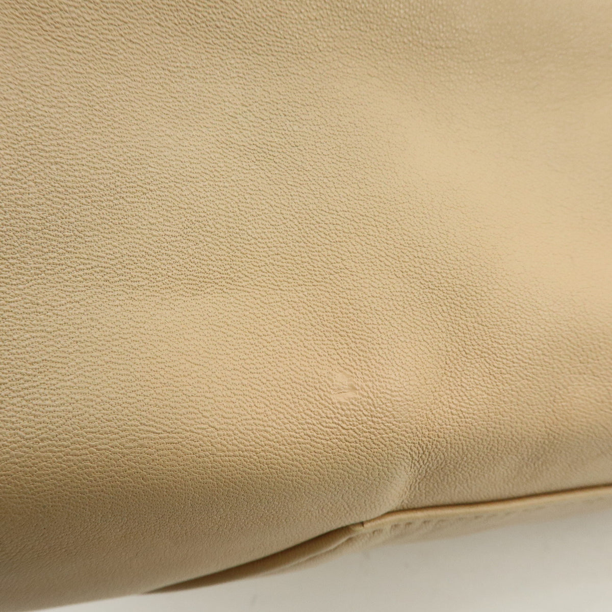 CELINE Horizontal Cabas Leather Tote Bag Hand Bag Beige Black