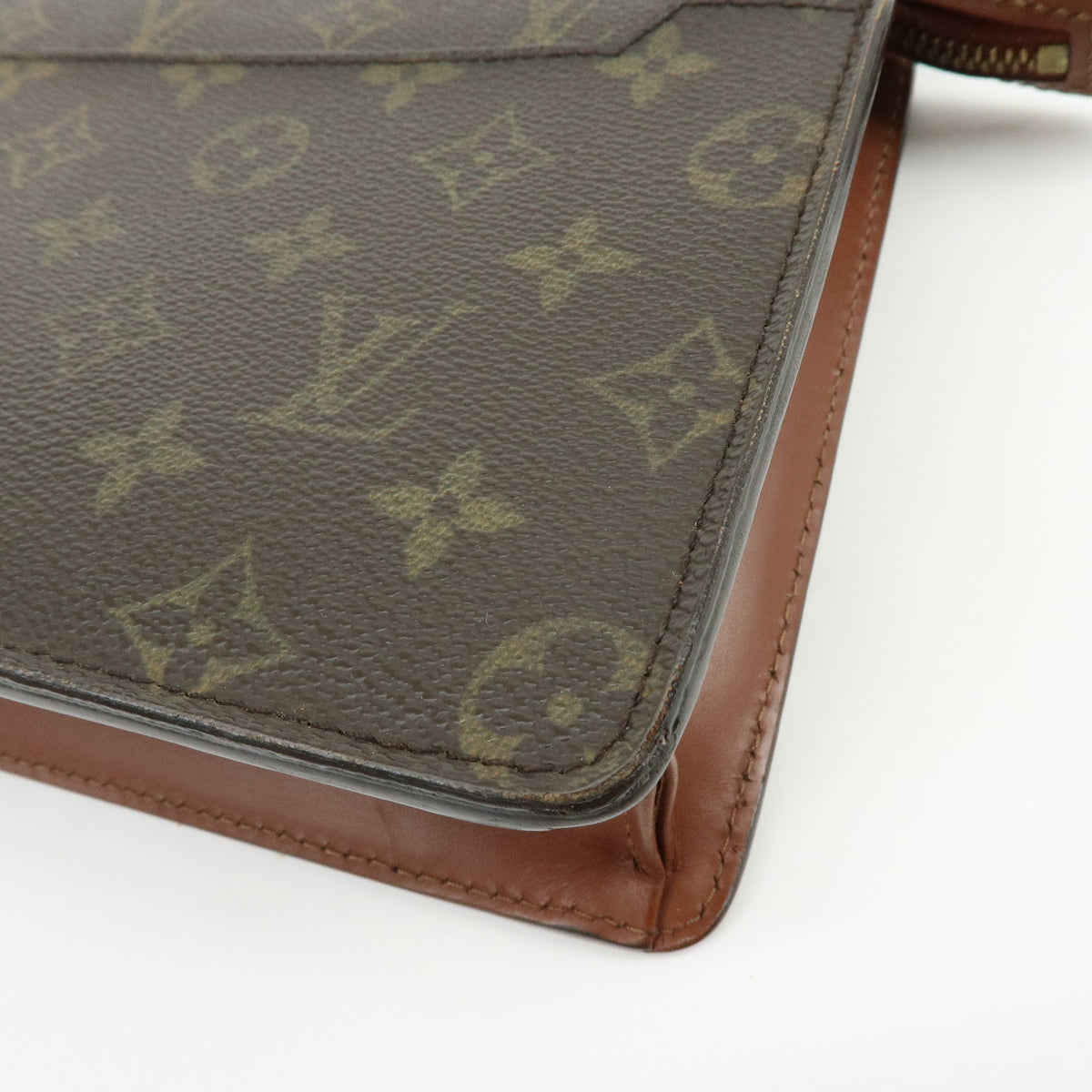 Louis Vuitton Monogram Pochette Homme Clutch Bag Brown M51795