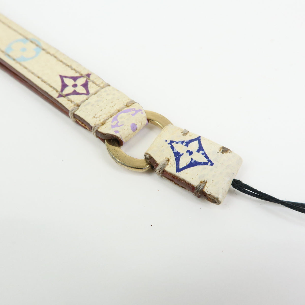 Louis Vuitton Monogram Multicolor Dragonne Telephone Strap Blanc M92597