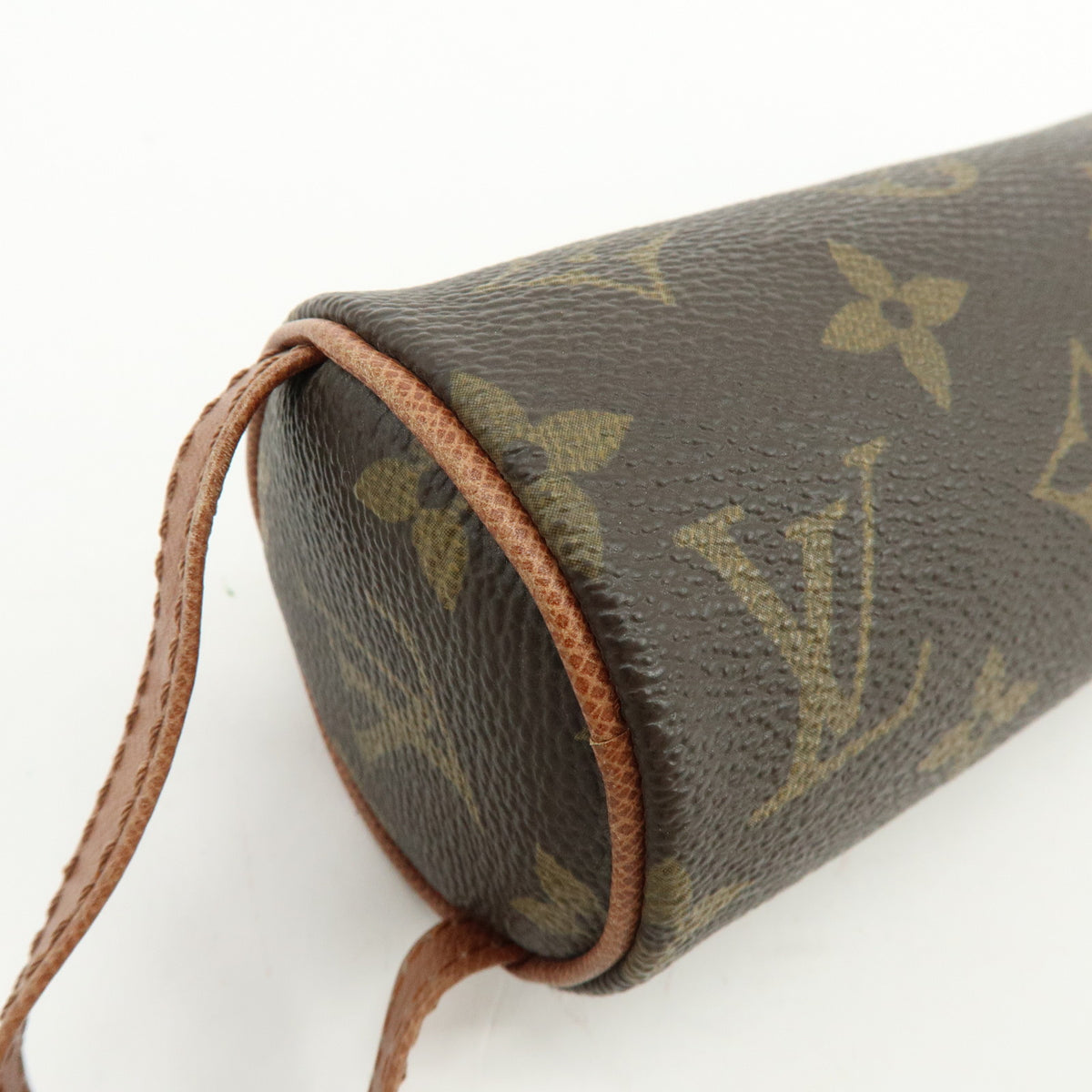 Louis Vuitton Monogram Trousse Ronde Pen Case Pouch Brown M47630