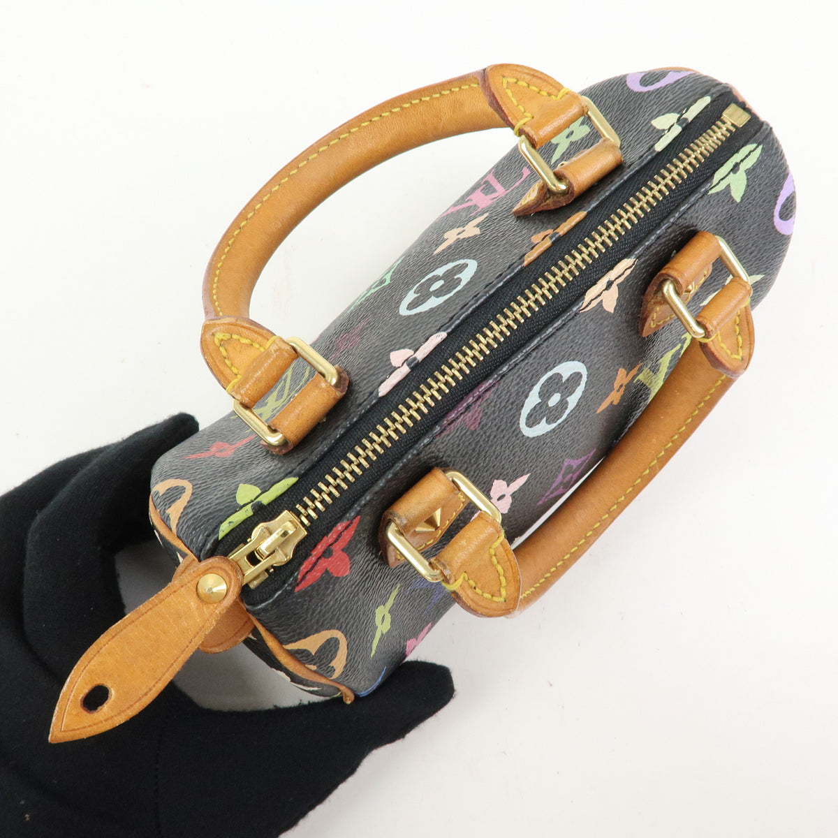 Louis Vuitton Monogram Multicolor Mini Speedy and Strap Noir Lot M92644