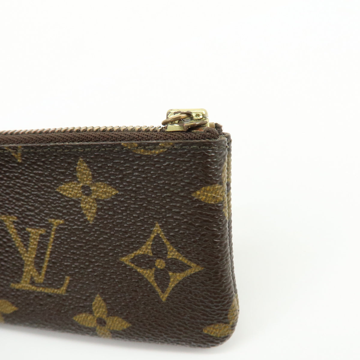 Louis Vuitton Monogram Pochette Cles Coin Case Key Case Brown M62650