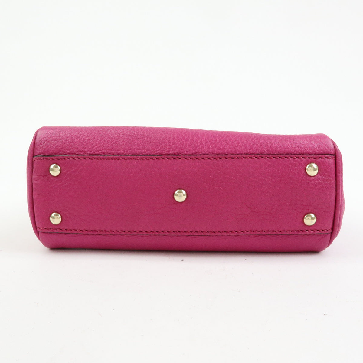 GUCCI Bamboo Mini Shopper Leather 2Way Bag Hand Bag Pink Purple 368823