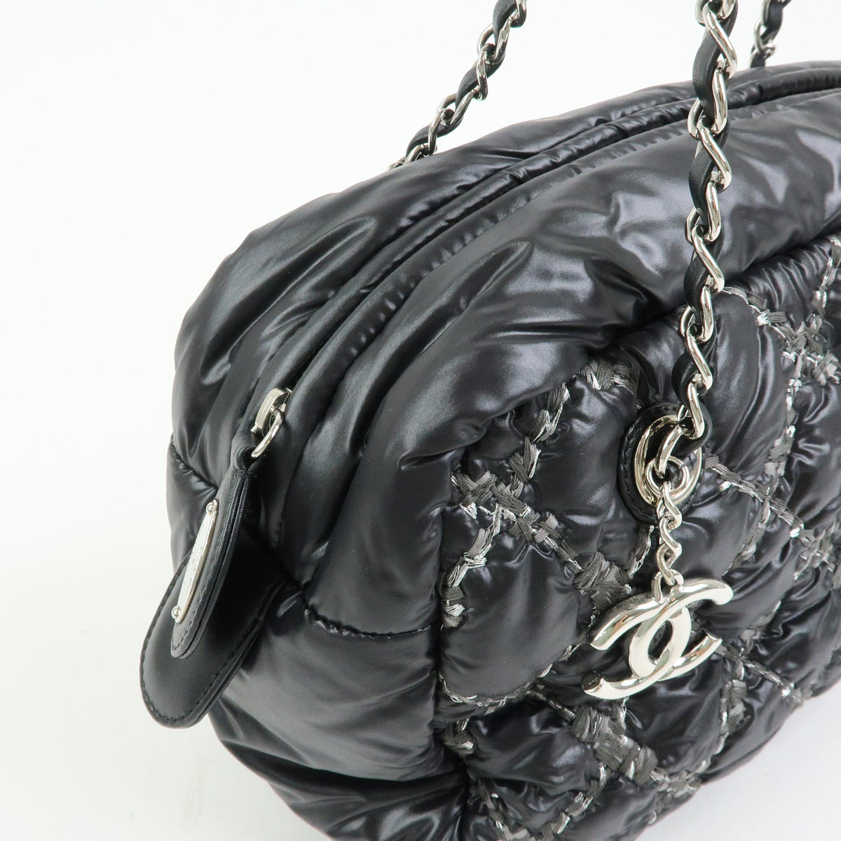 CHANEL Paris Byzance Tweed On Stitch Bowler Bag Shoulder Bag