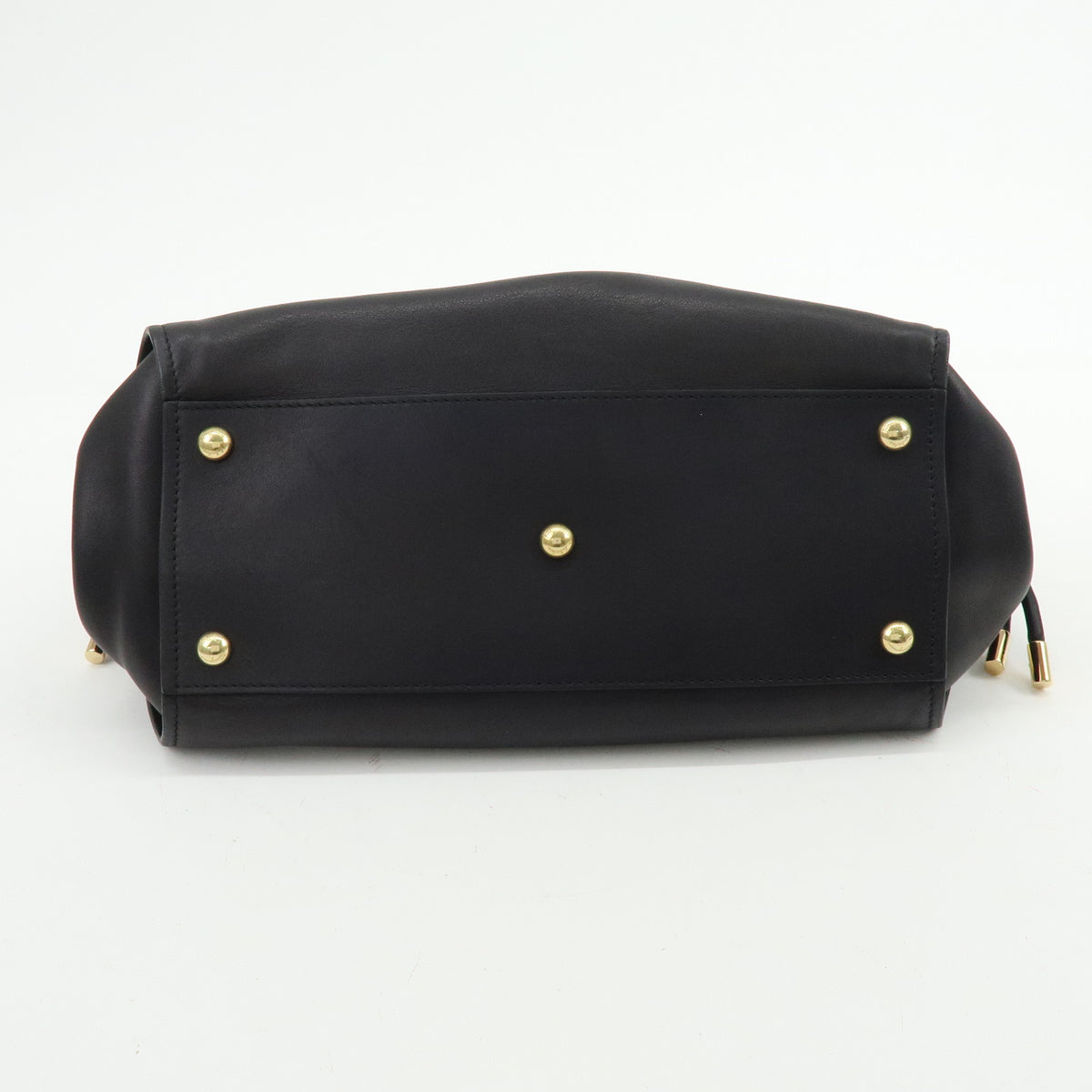 Ferragamo Sonia Leather 2Way Bag Hand Bag Shoulder Bag Black