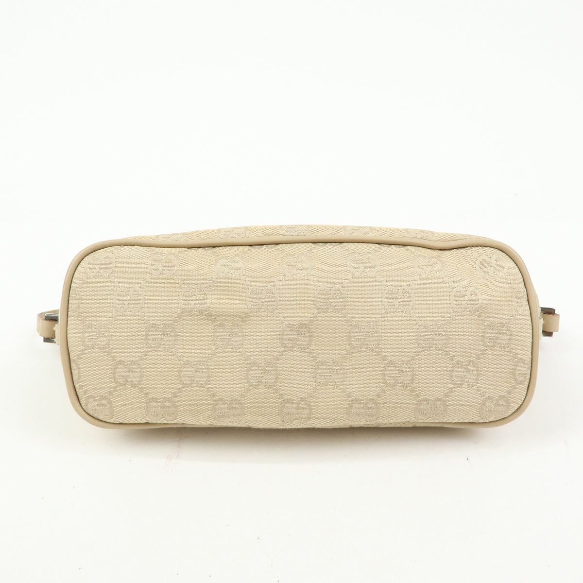 GUCCI Boat Bag GG Canvas Hand Bag Accessory Pouch Beige 07198