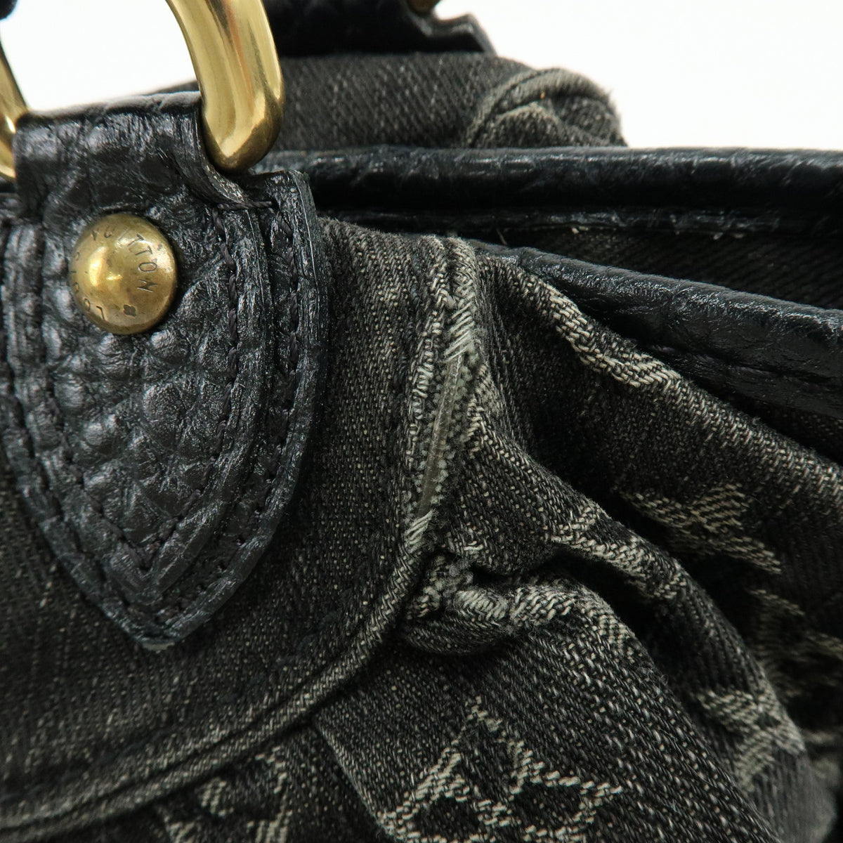 Louis Vuitton Monogram Denim Neo Cabby GM Hand Bag Noir M95352