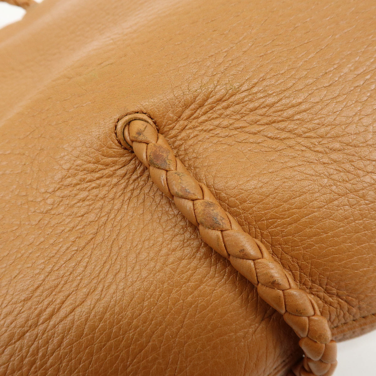 BOTTEGA VENETA Intrecciato Leather Shoulder Bag Hand Bag Brown