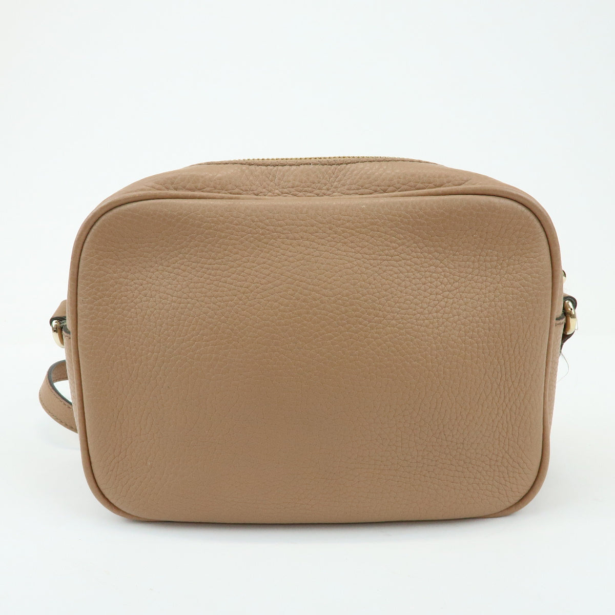 GUCCI SOHO Interlocking G Leather Shoulder Bag Pink Beige 308364