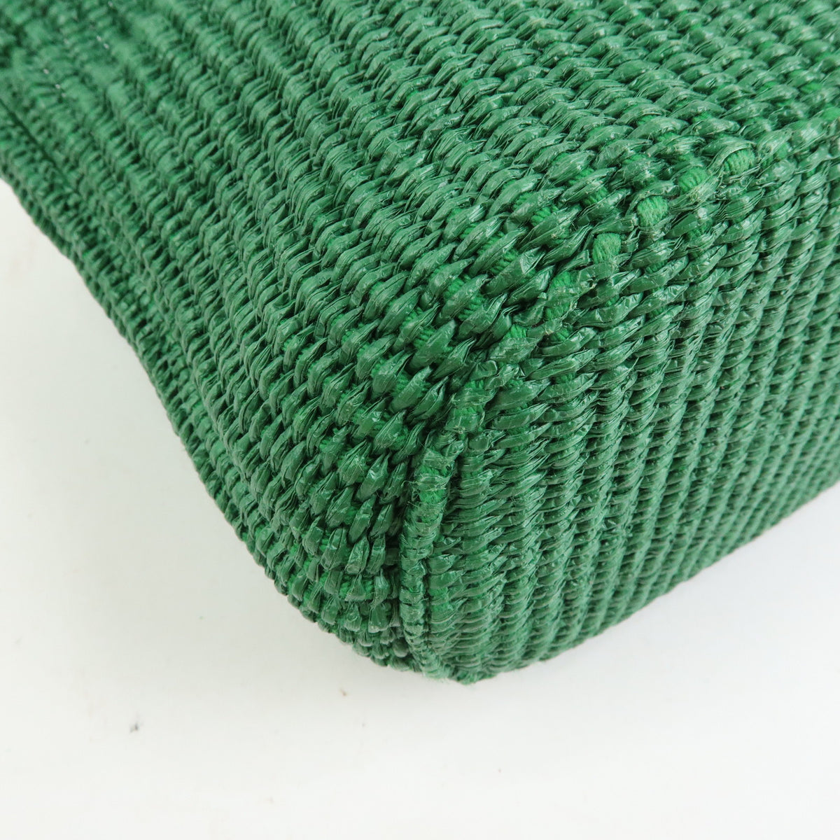 Jimmy Choo Beach Tote East West Raffia 2way Bag Hand Shoulder Bag Green