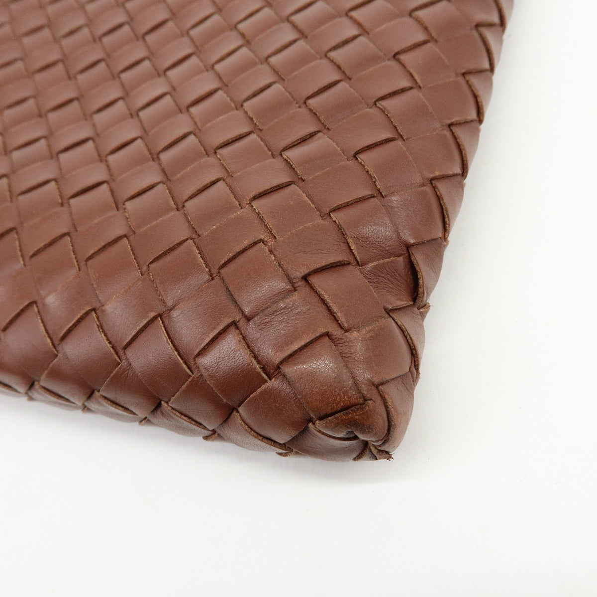 BOTTEGA VENETA Intrecciato Leather Shoulder Bag Crossbody Bag Brown