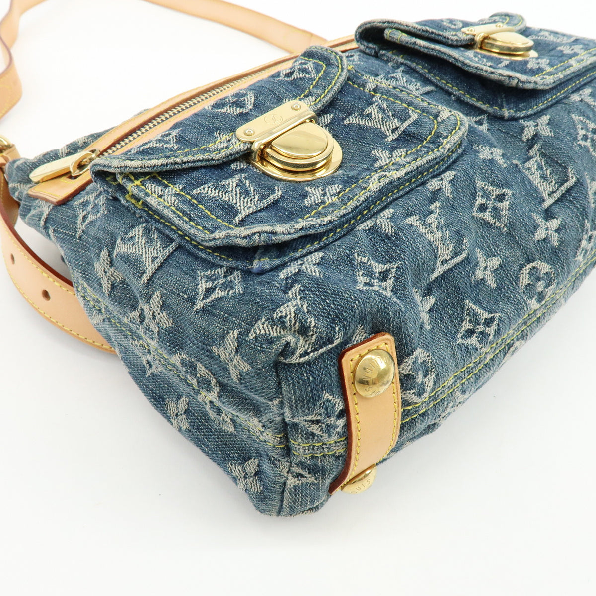 Louis Vuitton Monogram Denim Baggy PM 2Way Bag Shoulder Bag M95049