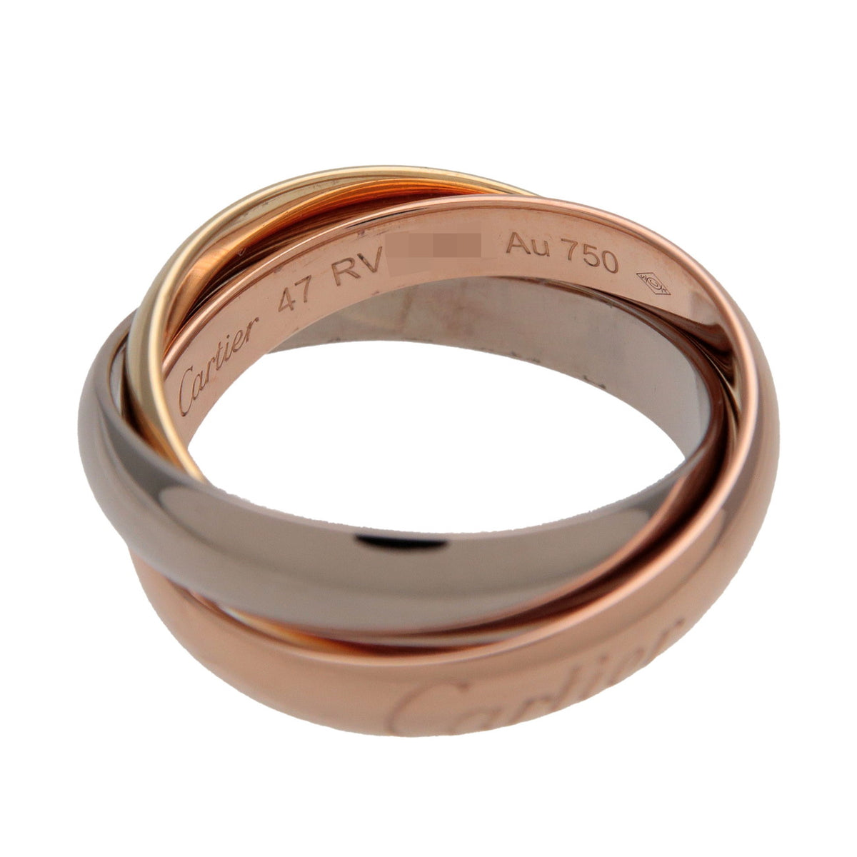Cartier Trinity Ring MM K18 750YG/WG/PG #47 US4 EU47 HK8.5