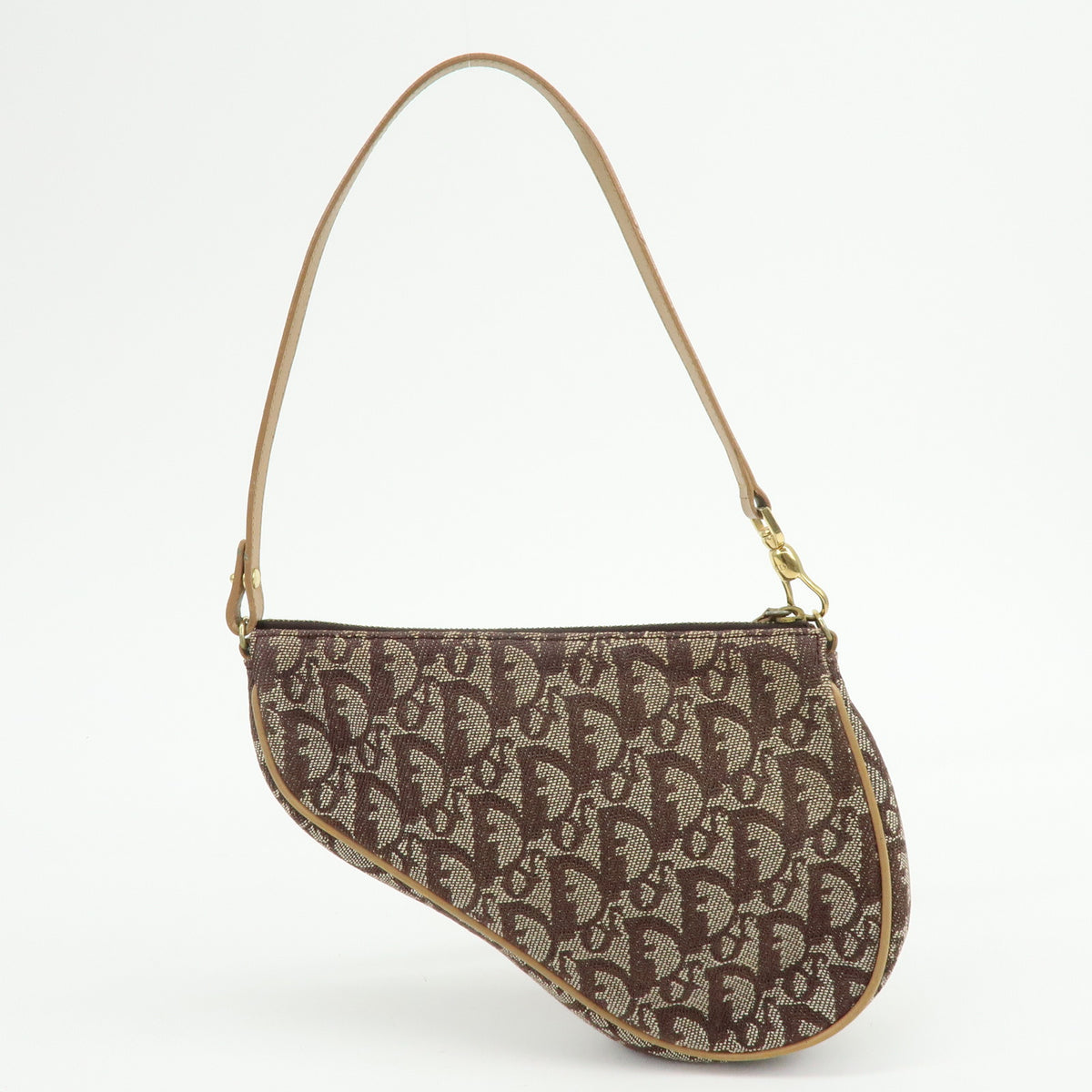 Christian Dior Saddle Pouch Trotter Jacquard Canvas Shoulder Bag