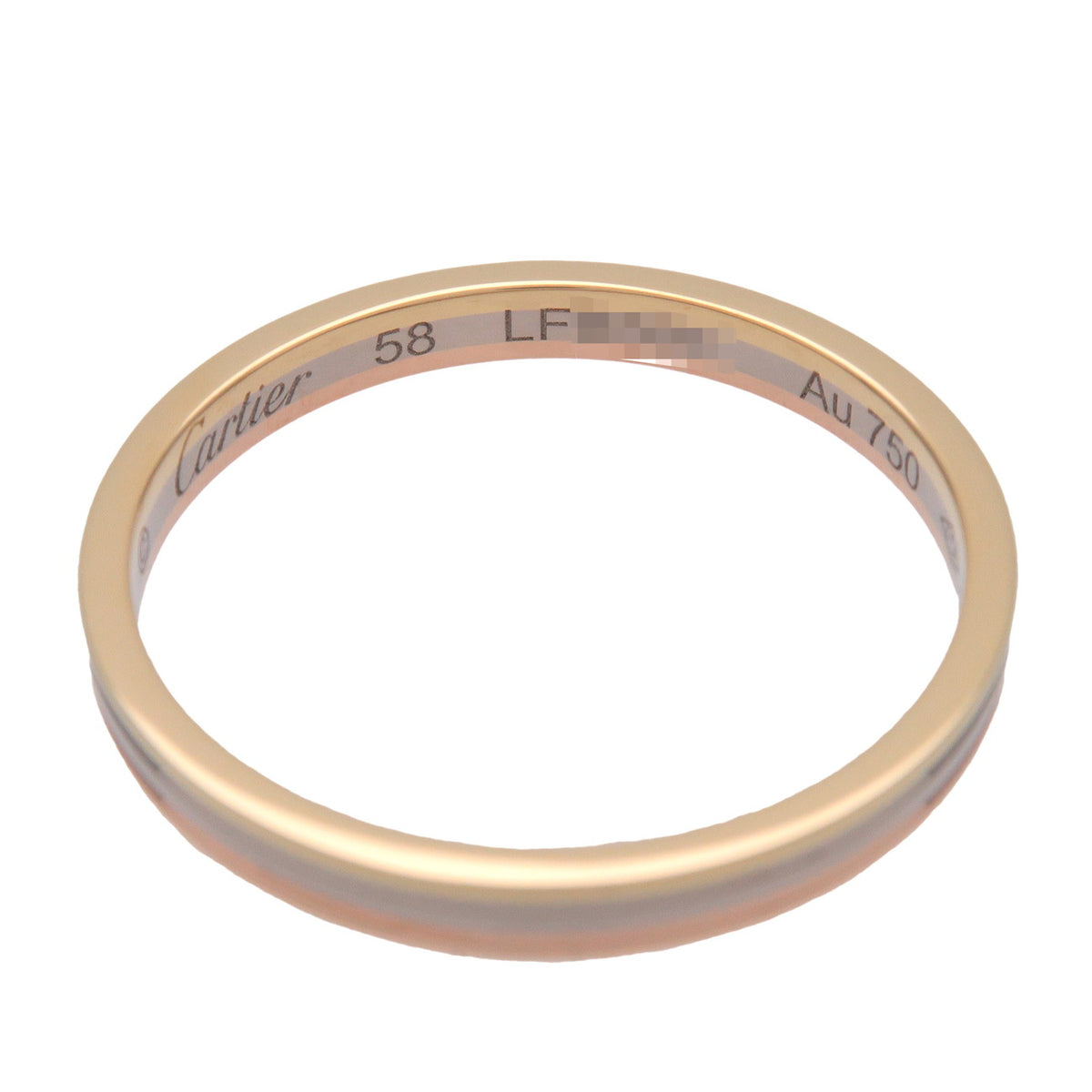 Cartier Vendome Three Color Ring K18 750YG/PG/WG #58 US8.5
