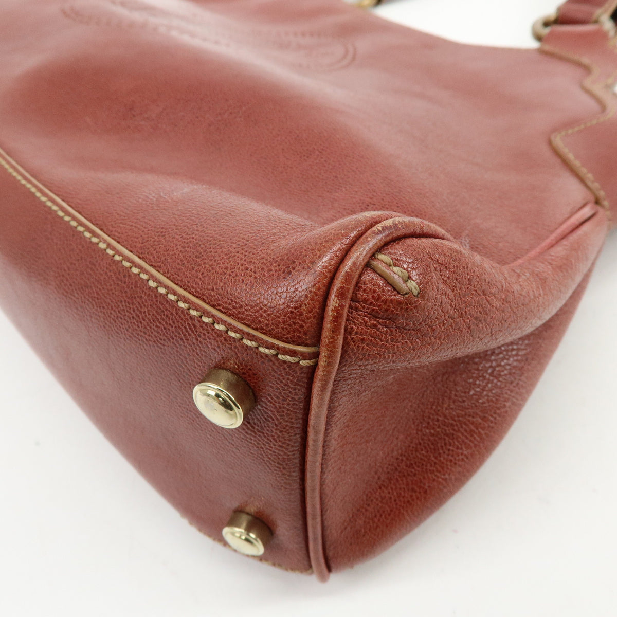 Cartier Marcello de Cartier Leather Hand Bag Tote Bag Red