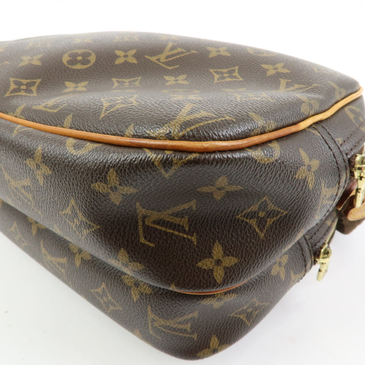 Louis Vuitton Monogram Reporter PM Shoulder Crossbody Bag Brown M45254