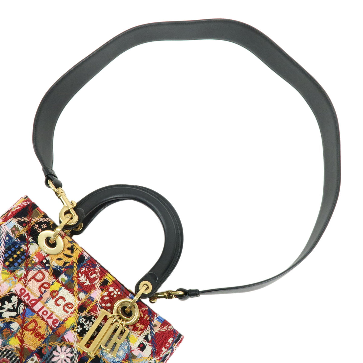 Christian Dior Lady Dior Cannage Beaded Embroidery 2Way Bag Multicolor