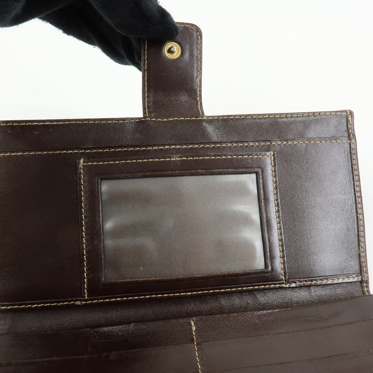 FENDI Zucca Canvas Leather Long Wallet Brown 2804 30806