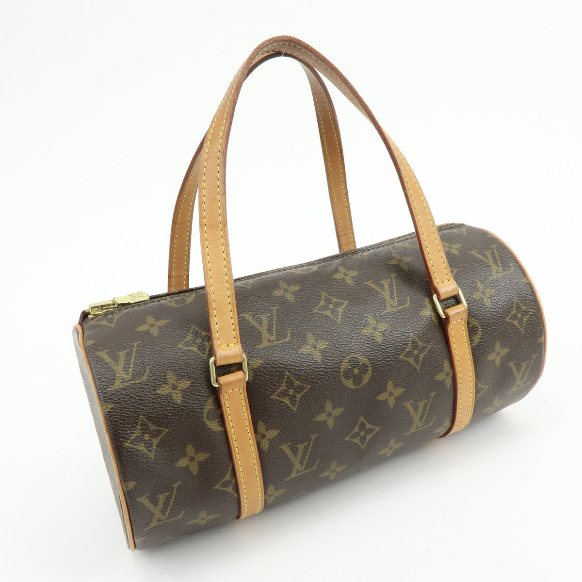 Louis Vuitton Monogram Papillon 26 Hand Bag Old Style Brown M51366