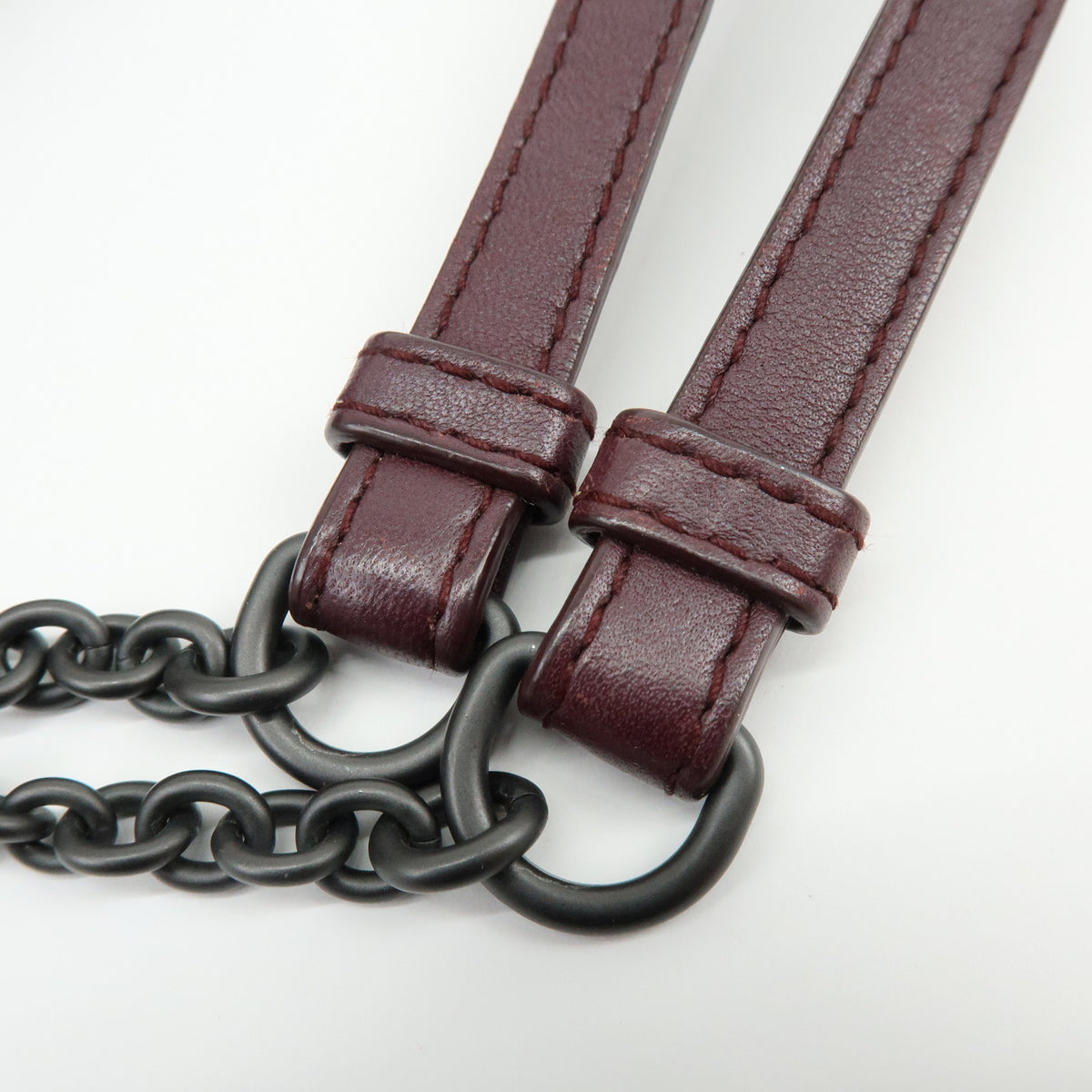 BOTTEGA VENETA intrecciato Leather Shoulder Bag Bordeaux Wine Red