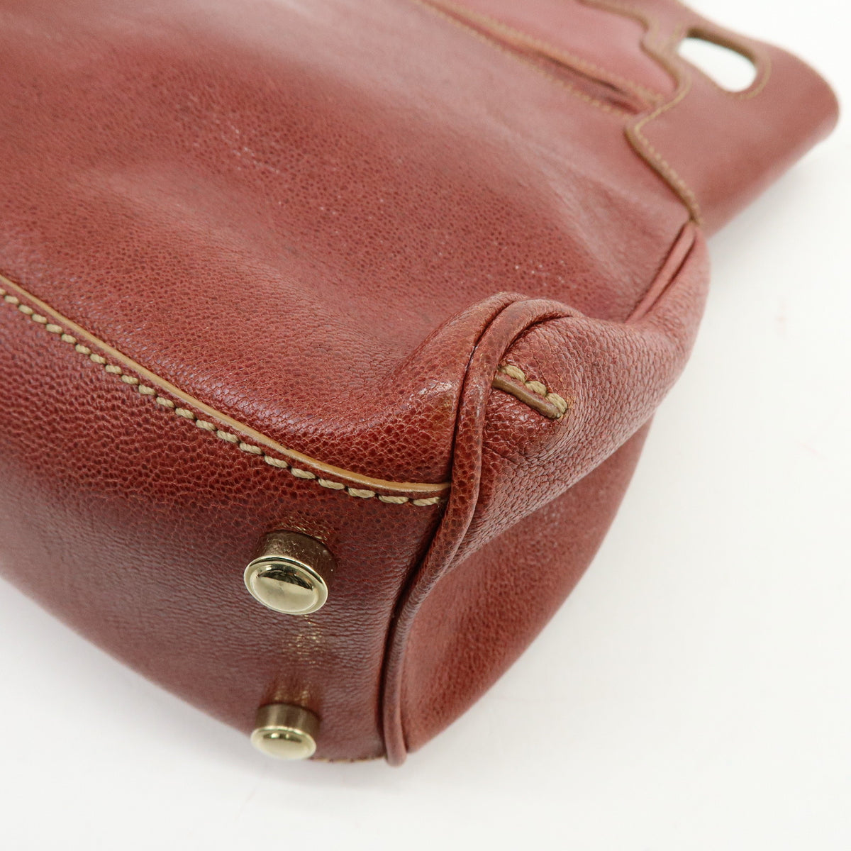 Cartier Marcello de Cartier Leather Hand Bag Tote Bag Red