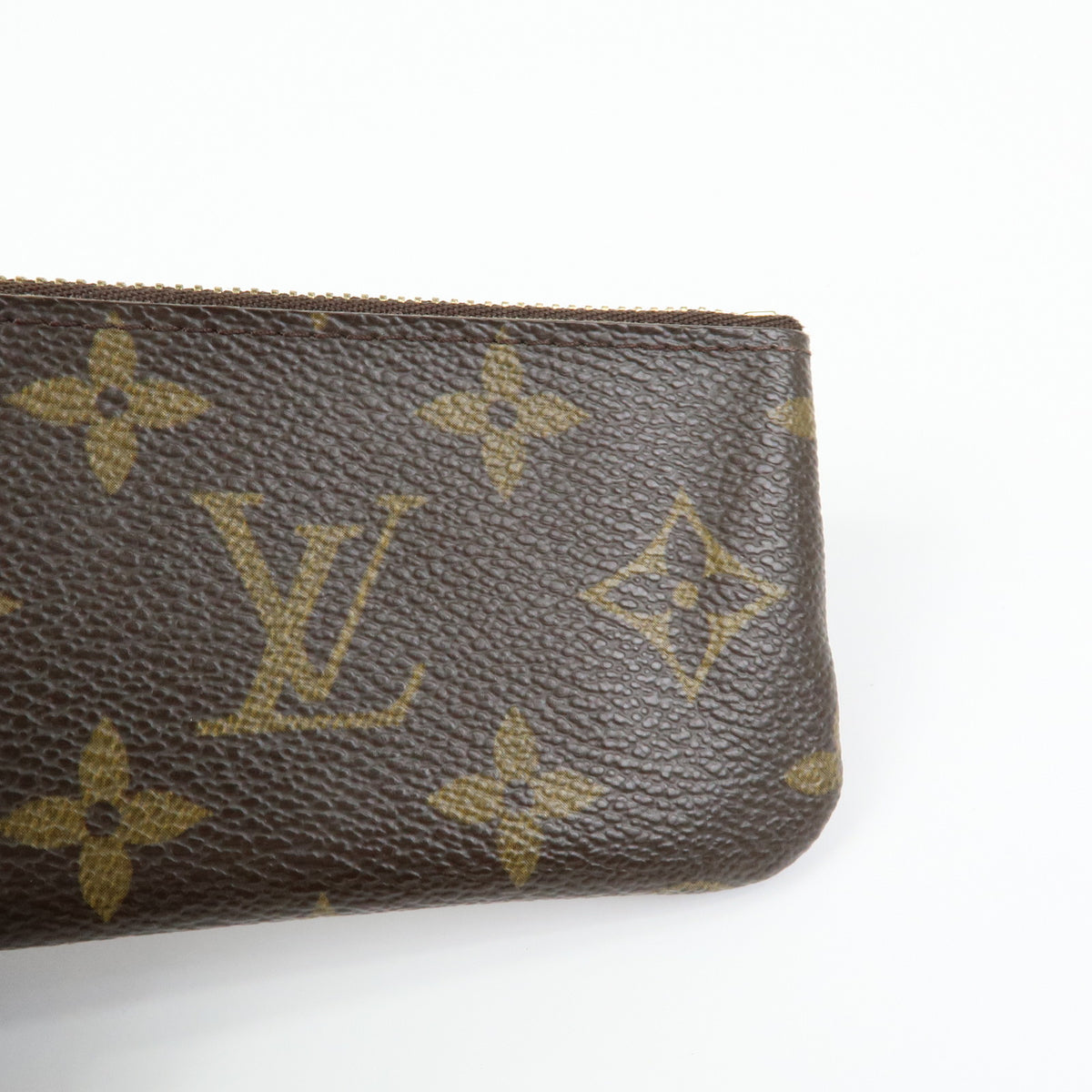 Louis Vuitton Monogram Pochette Cles Coin Case Key Case Brown M62650