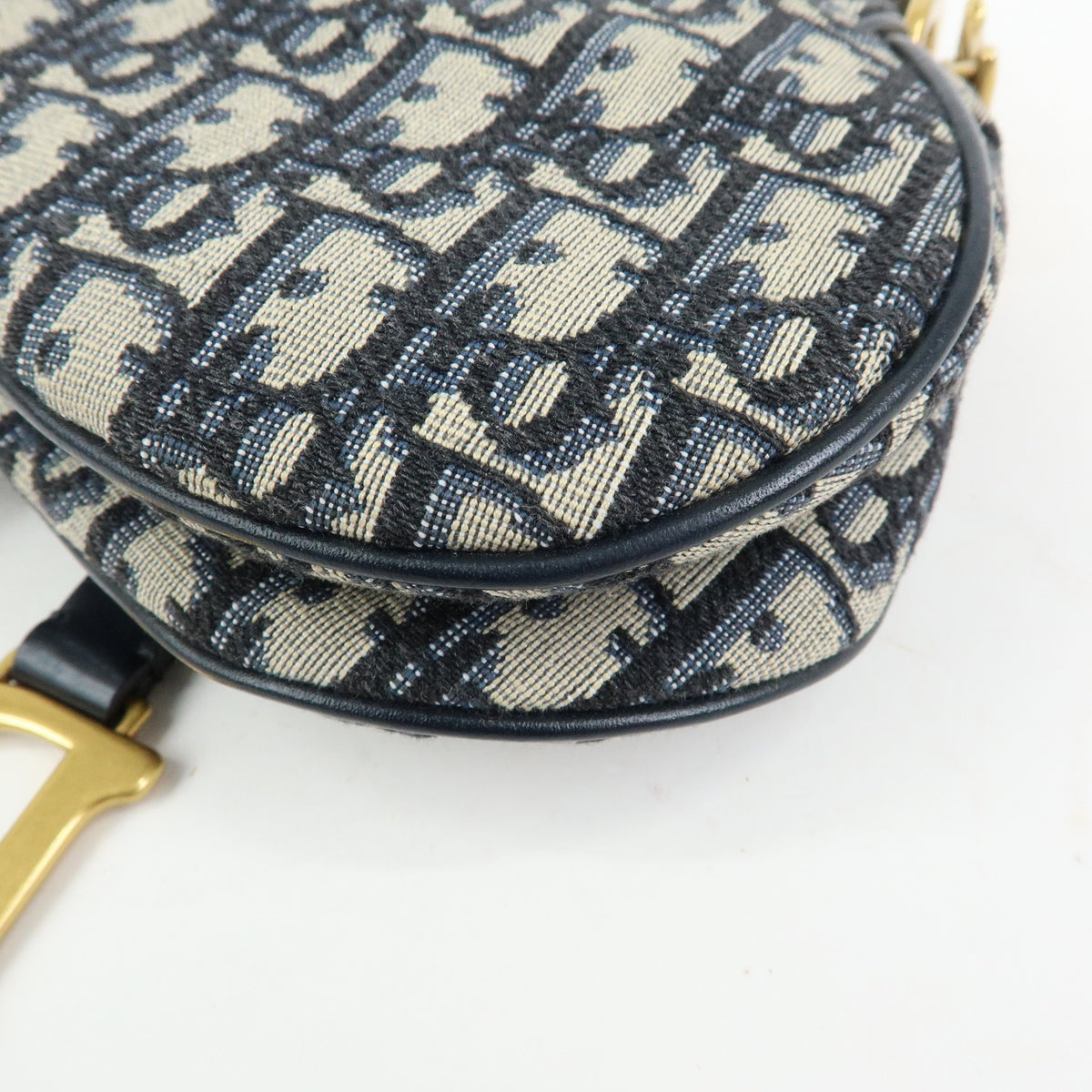 Christian Dior Trotter Saddle Jacquard Canvas Leather 2Way Bag Hand Bag