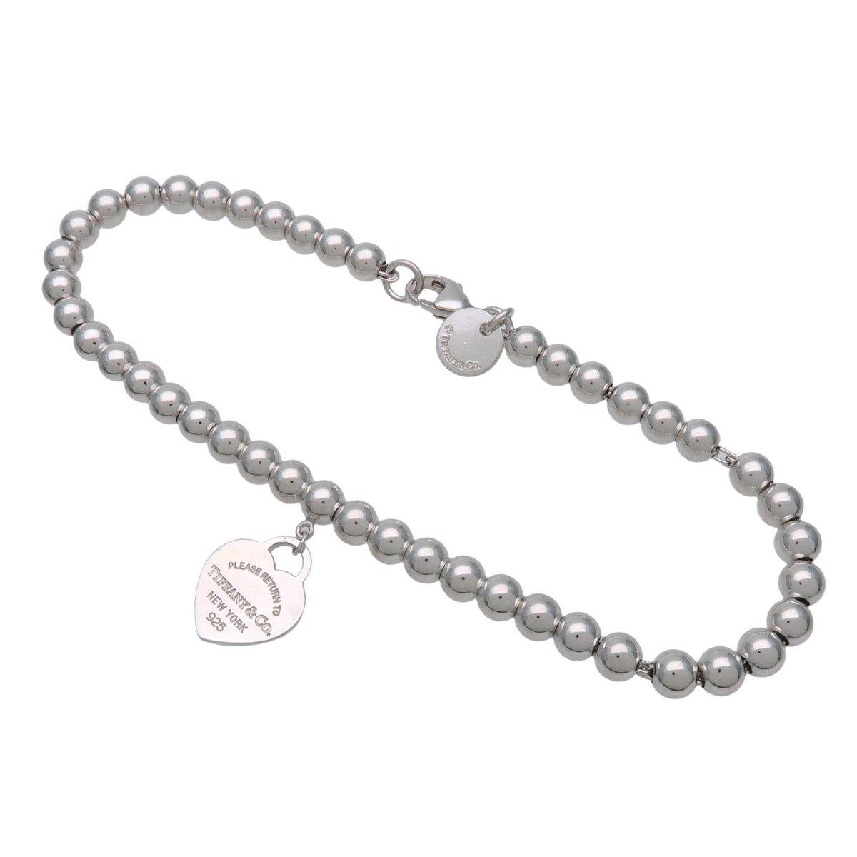 Tiffany & Co Return to Tiffany Mini Heart Tag Beads Bracelet SV925