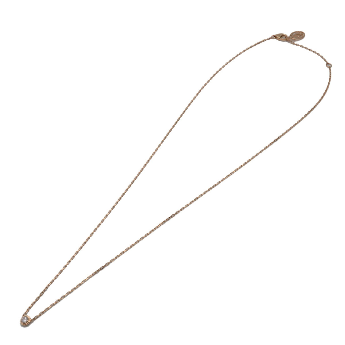 Cartier D'amour 1P Diamond Necklace SM 0.09ct K18 750YG Yellow Gold
