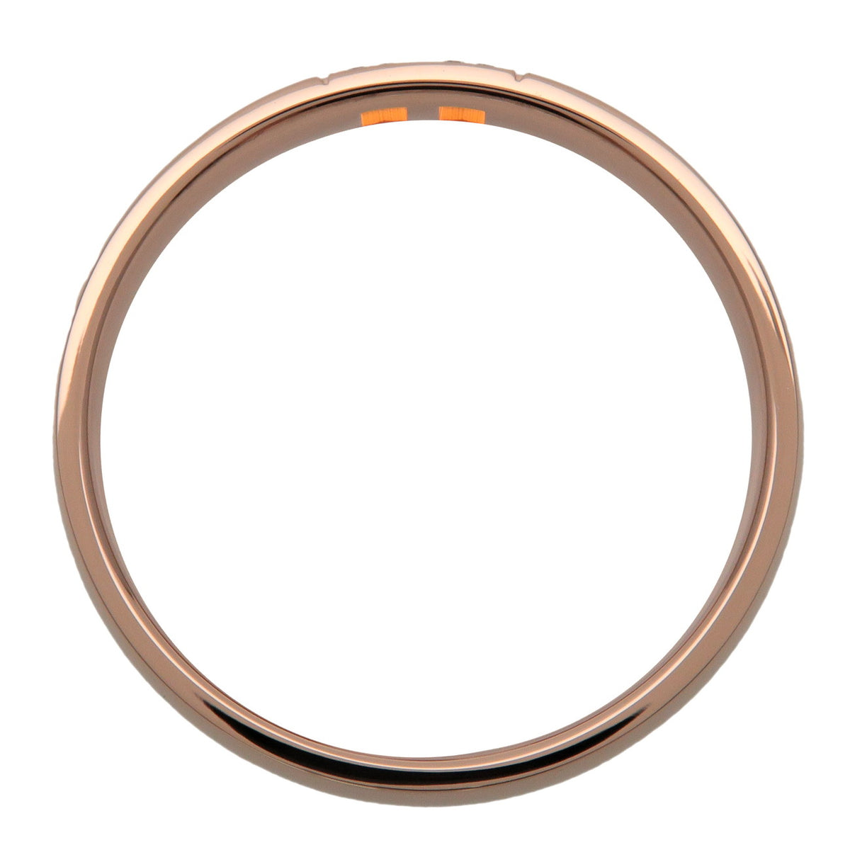 HERMES Ever Hercules 11P Diamond Ring K18 750PG Rose Gold #52 US6.25
