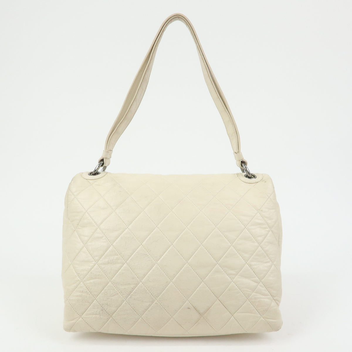 CHANEL Matelasse COCO Mark Calf Leather Double Flap Shoulder Bag