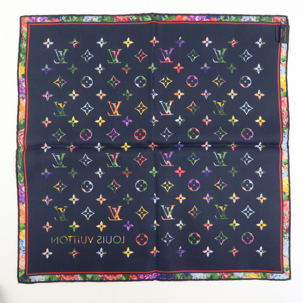 Louis Vuitton Monogram Multicolor Carre 45 Silk 100% Scarf M77995