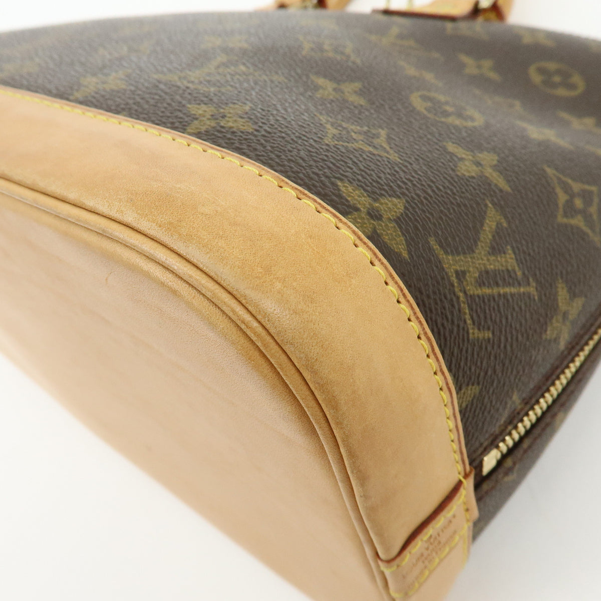 Louis Vuitton Monogram Alma PM Canvas Leather Hand Bag Brown M51130
